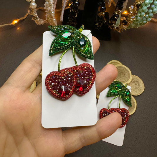 Cherry brooch