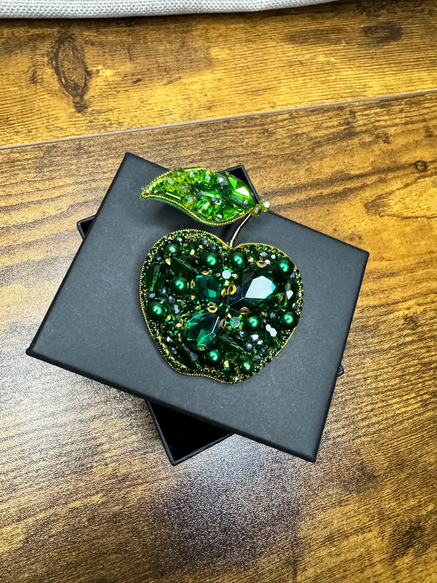 3D Apple brooch