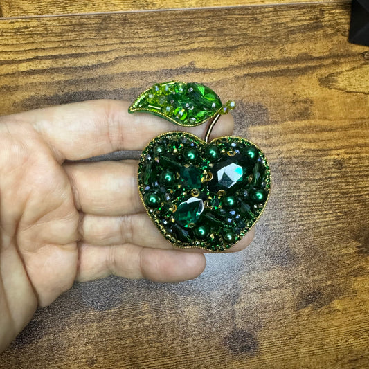 3D Apple brooch