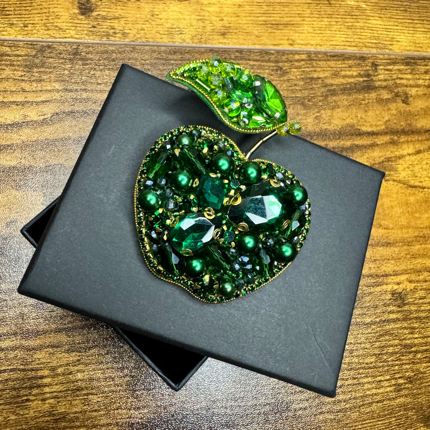 3D Apple brooch