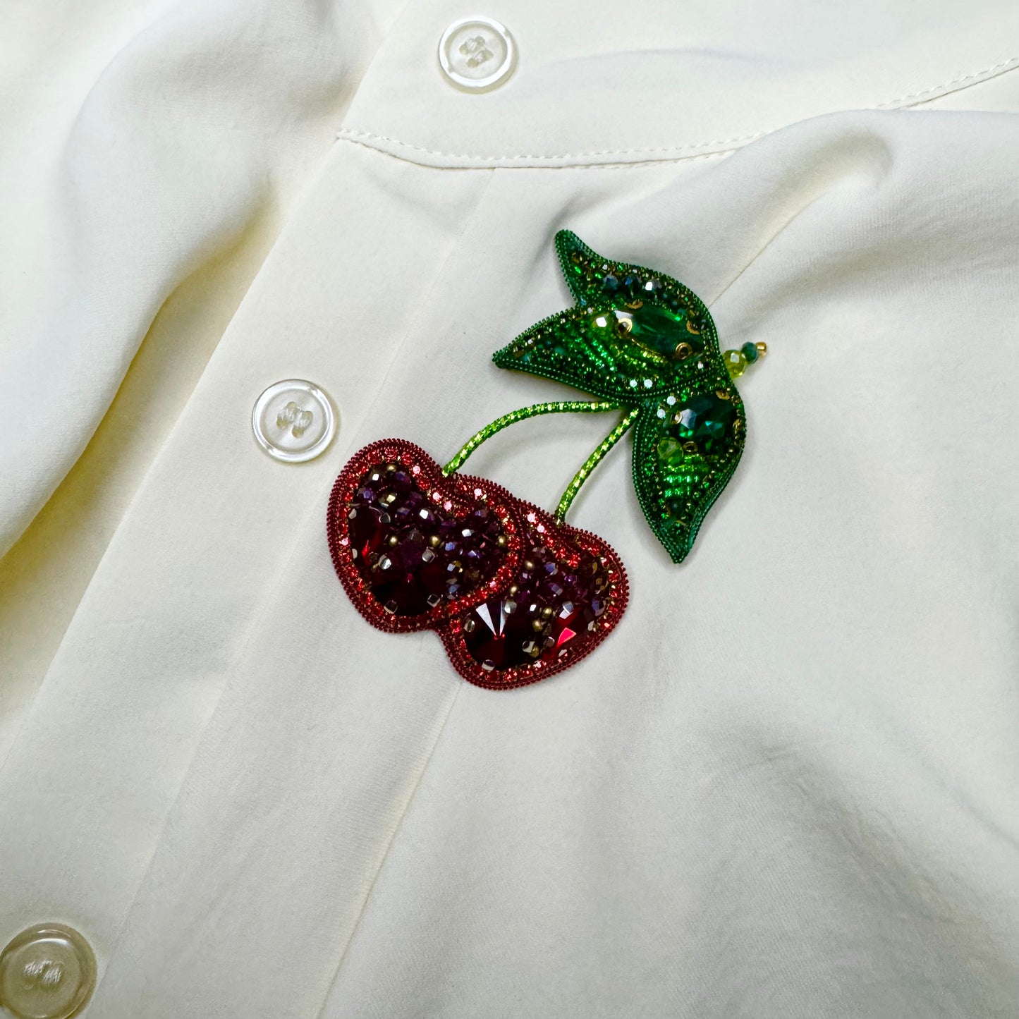 Cherry brooch