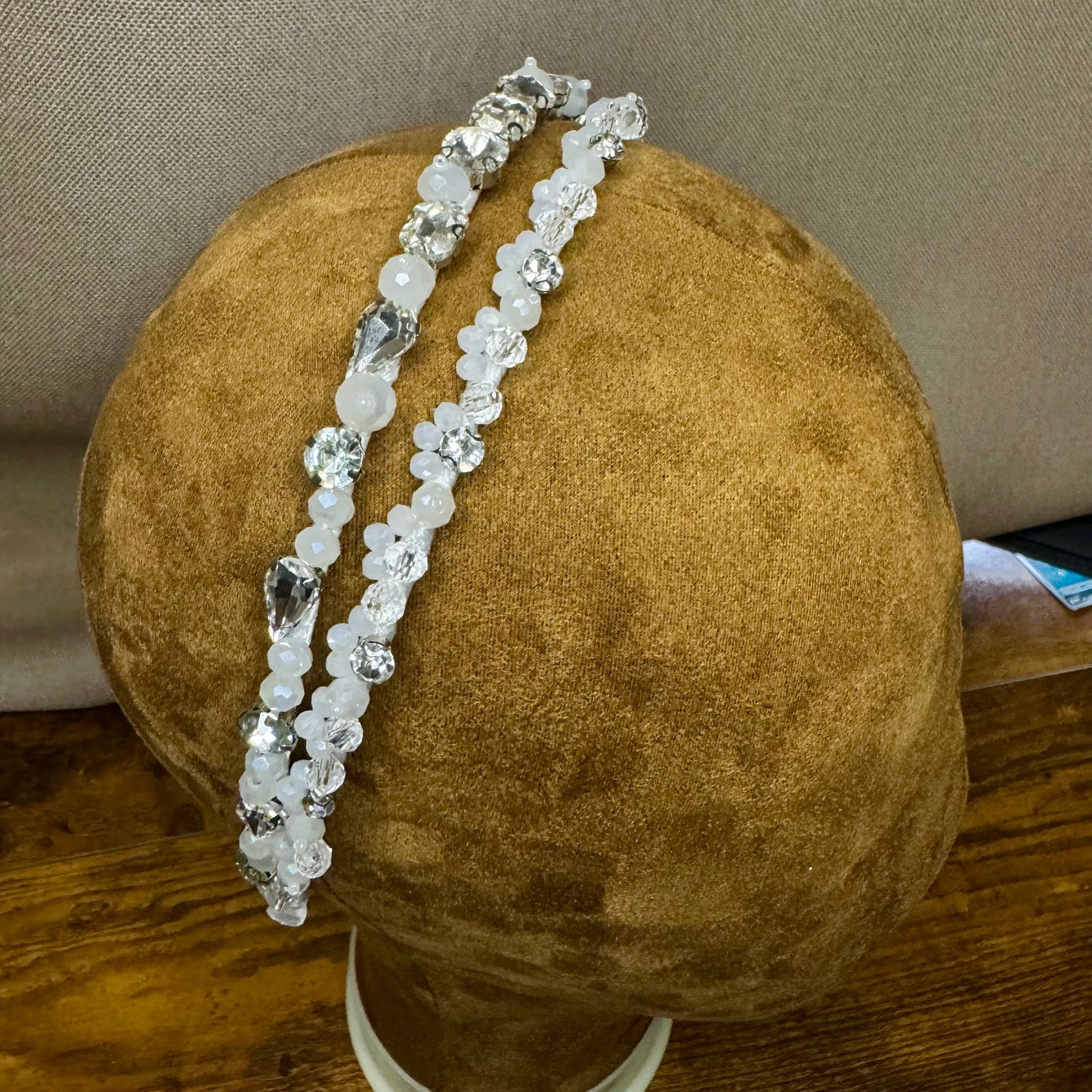 Double crystal headband