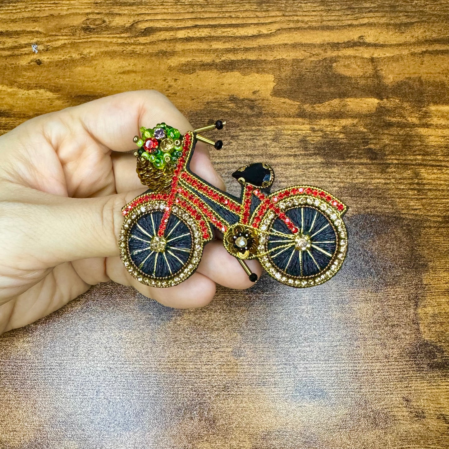 Bike brooch