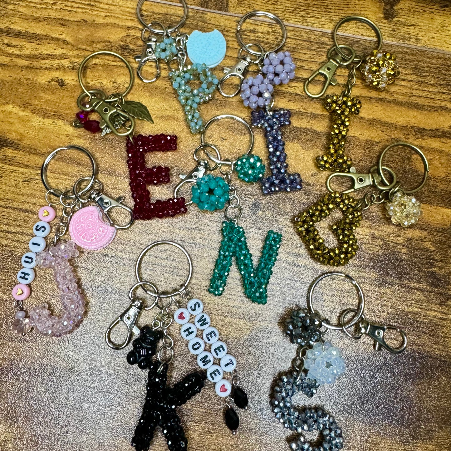 Letter keychains